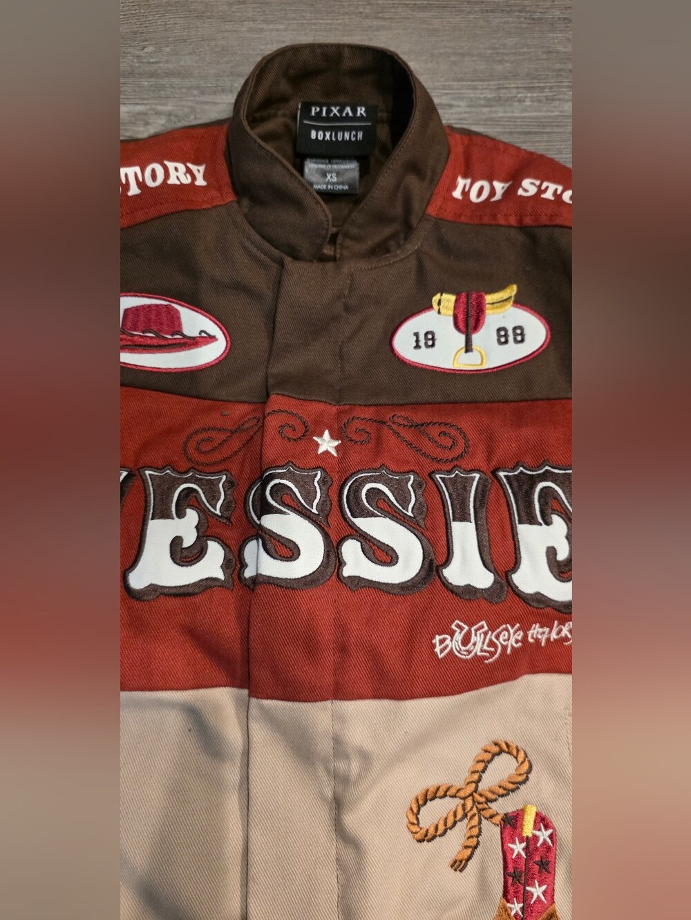 Disney Pixar Toy Story Jessie Kid's Cropped Racing Jacket - BoxLunch Exclusive - Picture 3 of 5